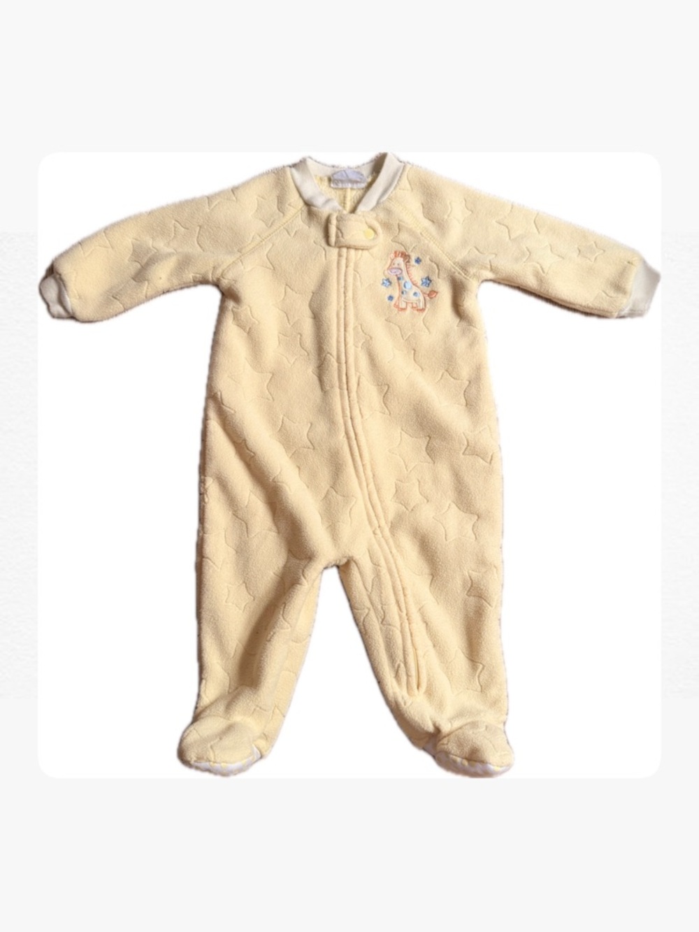VINTAGE SEARS BABY Yellow Footed Baby Pajama One-Piece